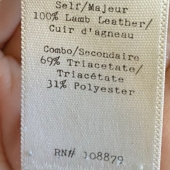 Rag & Bone Womens Lamb Leather Combo Mid Rise Slim Leg Trouser Black Size 12 - Picture 13 of 15